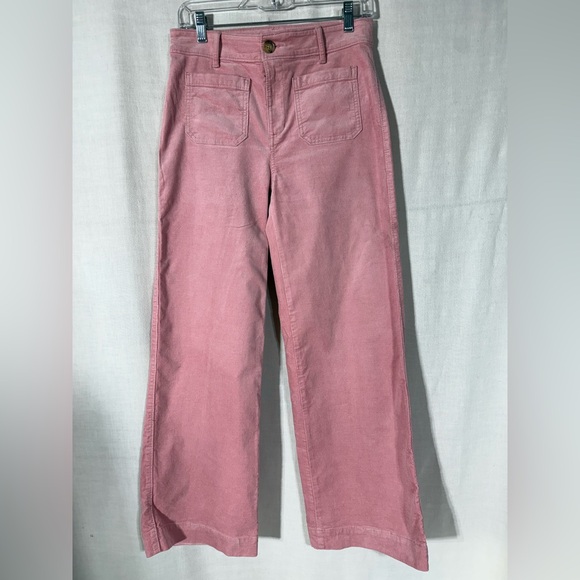 LOFT The Palmer wide leg pink corduroy Jeans Size 0 - Picture 2 of 13